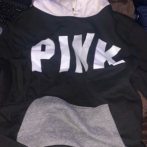 pink- thin hooded shirt